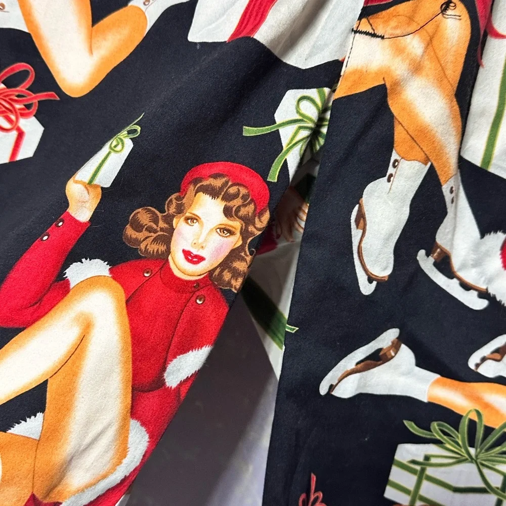 Loudmouth Golf Pin-Up Girl Christmas Shorts Size 30 Flawless Condition - Picture 8 of 15